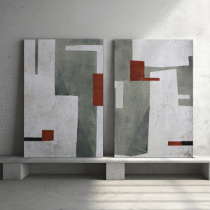 Cuadro Cubismo1 y 2 Diptico