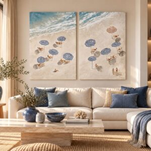 Sol y Playa Diptico- PIEZAS ÚNICAS 60x80cm